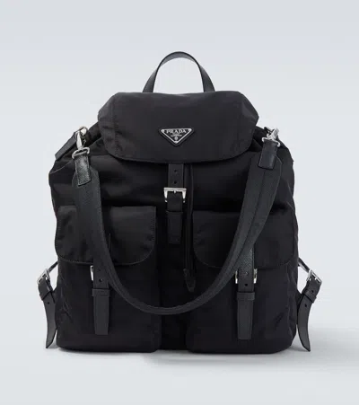 Prada Re-nylon Leather-trimmed Backpack
