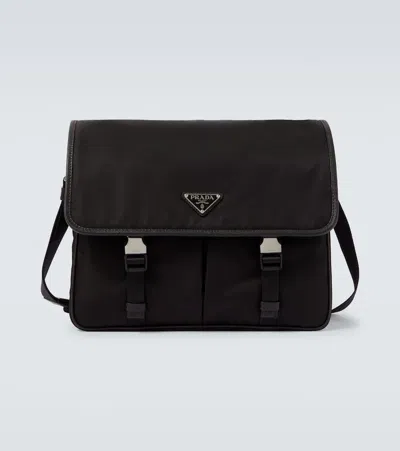 Prada Re-nylon Leather-trimmed Messenger Bag