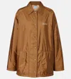 Prada Fleece-lined Re-nylon Jacket In Brown