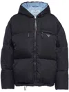 PRADA RE-NYLON LOGO DOWN JACKET