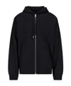 Prada Re-nylon Logo-print Hoodie In Black