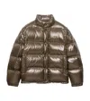 Prada Medium Down Jacket In Re-nylon In Brown