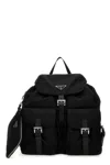 Prada Re-nylon Medium Backpack In Black