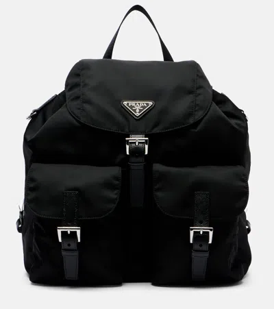 Prada Re-nylon Medium Leather-trimmed Backpack