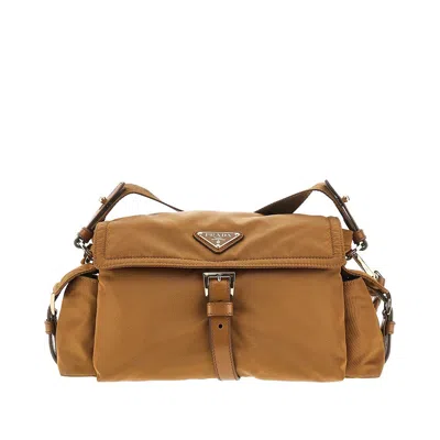 Prada Re-nylon Medium ' Explore' Bag In Brown