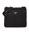 Prada Re-nylon And Saffiano Shoulder Bag In Black