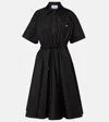 Prada Jacquard Poplin Dress In Black