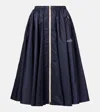Prada Re-nylon Pleated Full Skirt In Blue