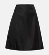 Prada Re-nylon Solid A-line Skirt In Black