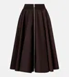 Prada Womens Brown Re-nylon Circle Woven Midi Skirt In Brown