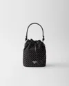 Prada Re-nylon Mini-bag With Studs In Black