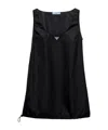 Prada Re-nylon Mini-dress In Black