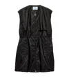Prada Re-nylon Mini-dress In Black