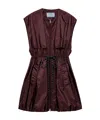 Prada Minikleid Aus Re-nylon In Red