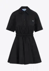 Prada Jacquard Poplin Dress In Black