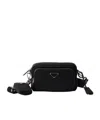 Prada Re-nylon Mini Shoulder Bag In Black