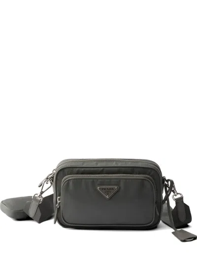 Prada Re-nylon Mini Shoulder Bag In Gray