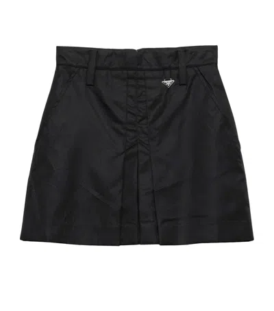 Prada Re-nylon Mini Skirt In Black