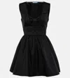 Prada Re-nylon Minidress In Black