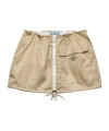 Prada Re-nylon Drawstring Mini Skirt
