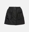 Prada Re-nylon Triangle Logo Mini Skirt In Black
