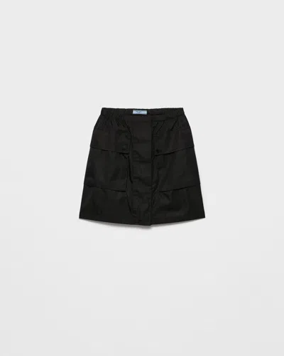 Prada Re-nylon Miniskirt In Black