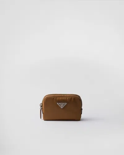 Prada Re-nylon Necessaire In Brandy