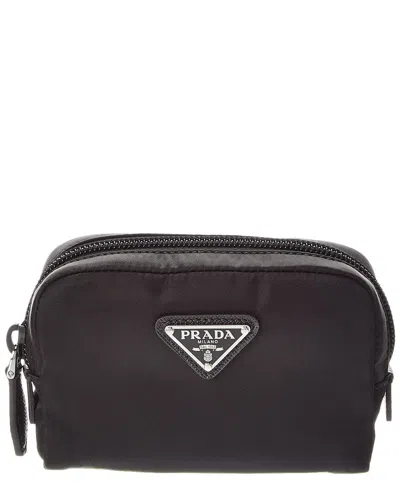 Prada Re-nylon Necessaire Cosmetic Case In Black