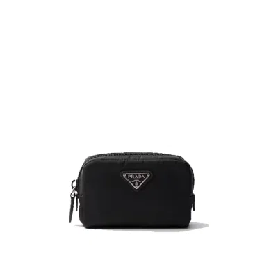 Prada Necessaire Re-nylon Pouch In Black
