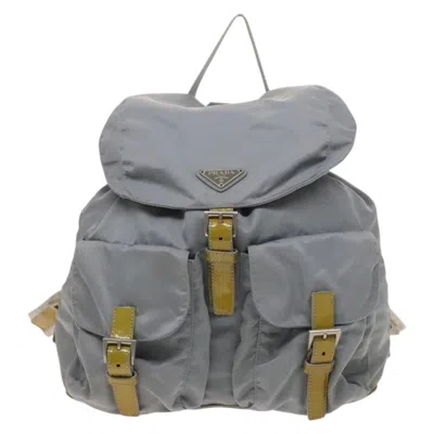 Pre-owned Prada Re-nylon Nylon Backpack Bag () In Gray