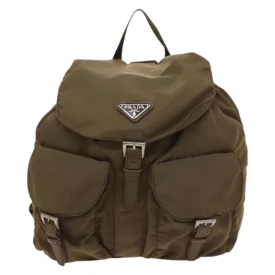 Pre-owned Prada Re-nylon Nylon Backpack Bag () In Green