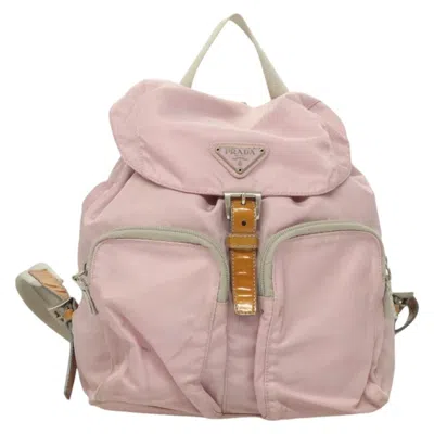 Pre-owned Prada Re-nylon Nylon Backpack Bag () In Pink