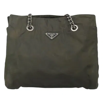 Pre-owned Prada Re-nylon Nylon Tote Bag () In Green