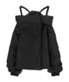 Prada Re-nylon Off-shoulder Bomber Jacket In Black