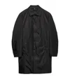 Prada Re-nylon Overcoat In Black