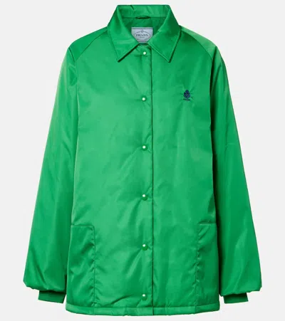 Prada Re-nylon Oversized Blouson Jacket In Green