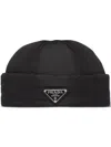 Prada Re-nylon Beanie In 黑色