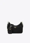 Prada Black Shoulder Bag In Padded Re-nylon Women In Black