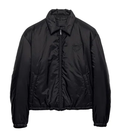 Prada Re-nylon Padded Jacket In Black