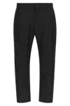 Prada Black Recycled Polyamide Casual Pants In Black