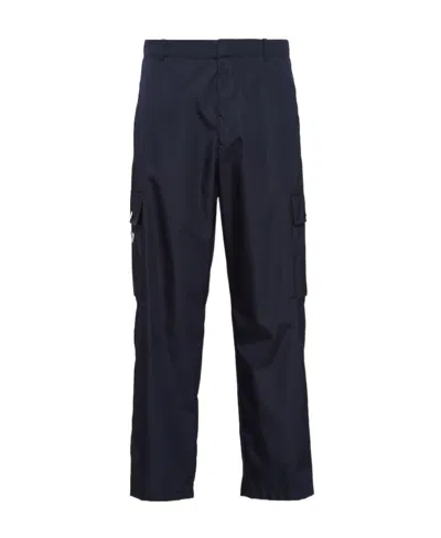 Prada Re-nylon Pants In Blue