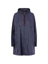 Prada Re-nylon Parka Coat In Blue