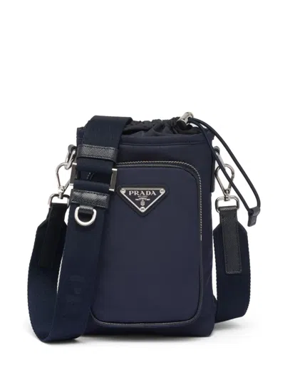 Prada Re-nylon Phone Case In 蓝色