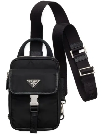 Prada Re-nylon Phone Holder In 黑色