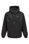 Prada Re-nylon Piuma Casual Jackets And Parka Black In Black