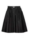 Prada Re-nylon Pleated Midi Skirt In Black