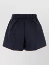 Prada Re-nylon Pleated Shorts Short Length In Blue