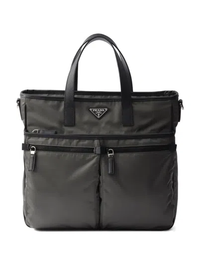 Prada Re-nylon Pocket-detail Tote Bag
