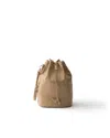 Prada Re-nylon Pouch In Brown