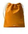 Prada Drawstring Clutch Bag In Amber